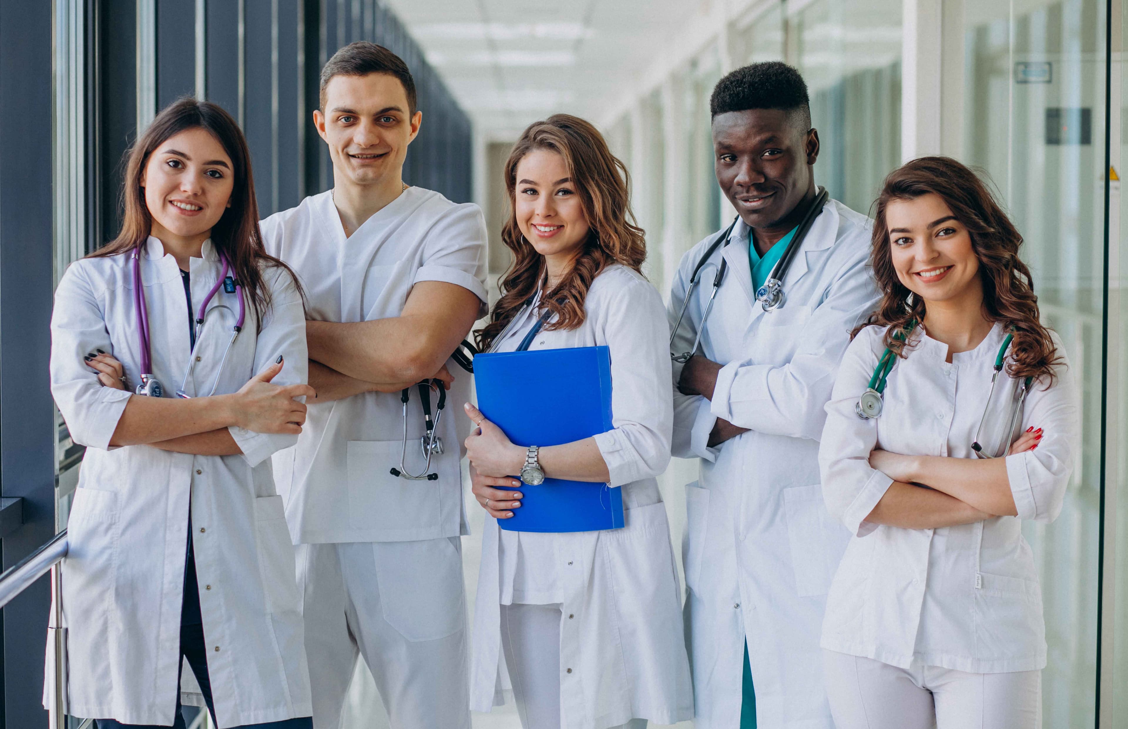 Healthcare worker reviewing clinical notes